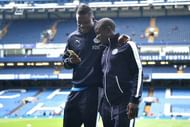 LONDON, ENGLAND - MAY 15:  Daniel Amartey (L) and Ngolo Kante (R) of Leicester City are seen prior to the Barclays Premier League match between Chelsea and Leicester City at Stamford Bridge on May 15, 2016 in London, England.  (Photo by Michael Regan/Getty Images)